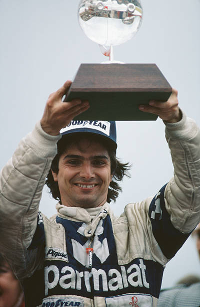 Nelson Piquet comemorando vitória